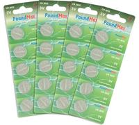 20 Pilas de botón de Litio PoundMax 2032 CR2032 DL2032 ECR2032 de 3 V
