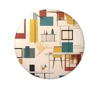 20 pines de botón modernos de mediados de siglo, insignias redondas de 2.4 pulgadas, kit de botones personalizados para fotos, suministros de manualidades, proyectos de fiesta de bricolaje