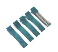 20 pinzas de cocodrilo 50 mm con forro cinta for niñas princesas, horquillas metal for el cabello(Blue green)