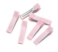 20 pinzas for el pelo con cinta de cocodrilo plana, hechas a mano, accesorios for hacer joyas, horquillas artesanales for niñas.(Light Pink)