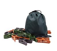 20 Pinzas Grandes de Camuflaje para construcción de guarida, lavandería, Toallas, Ropa, diseñado para Manos pequeñas, Incluye Bolsa de cordón, Color Rojo