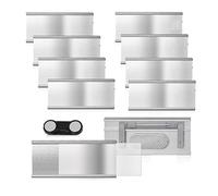 20 placas magnéticas para nombre, 72 x 31 mm, de aluminio, para ropa, imanes dobles fuertes, etiquetas reutilizables con ranura de papel