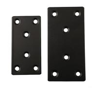 20 placas planas de reparación de diseño recto, soportes de acero inoxidable con agujeros avellanados para reparación resistente de muebles de madera y juntas de valla (50 x 100)