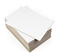 20 planchas Cartón Corrugado blanco DIN A4 (210 x 297 mm), Laminas de cartón ondulado rígido 4 mm, para manualidades, refuerzo de sobres, cajas, maquetas