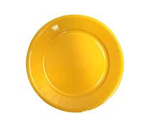 20 platos de cartón compostable diám. 18 cm 100% Nature amarillo canario