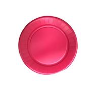 20 platos de cartón compostable diám. 18 cm 100% Nature fucsia