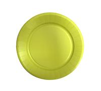 20 platos de cartón compostable diám. 18 cm 100% Nature verde anís