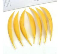 20 plumas de pato curvadas blancas y negras, para manualidades, alas de ganso, decoración de plumas, accesorios para bodas, fiestas, doradas, 4-6 pulgadas (10-15 cm)