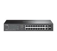 20-PORT 1G EASY MANAGED SWITCH - 16-P POE+ STEEL CASE AND FANLESS