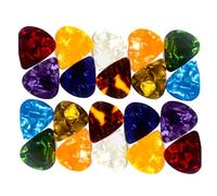 20 púas de guitarra acústica y bajo, 4 púas de diferentes grosores, púas de guitarra eléctrica en forma de corazón, púas de guitarra en forma de corazón, accesorios de guitarra