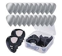 20 púas de guitarra de acero inoxidable para guitarra eléctrica, bajo, piezas y accesorios, púas de acero inoxidable y metal, 0,3 mm