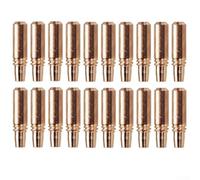 20 puntas de contacto 206186 compatibles con consumibles de antorcha de soldadura Miller, diseñadas para linternas Spoolmatic y XR, conexión roscada que garantiza un ajuste seguro