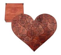 20 Reasons Why I Love You Puzzle Box - Wooden Heart Keepsake Gifts for Him Her | Romantic Anniversary Valentines Present for Boyfriend Husband Wife | 95mm Birch Case (1Pc)