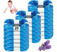 20 Recambios Contenedor de Pañales, Bolsa de Relleno para Papelera Pañales Bebe Compatible con Angelcare et Tommee Tippee et Litter Locker II Recambios