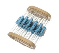 20 resistencias electrónicas de película metálica de precisión, 1R-1M ohm, 3W, con orificio pasante, anillo de potencia de cinco colores(4.7K)