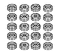 20 rodamientos rígidos de bolas de acero con doble sellado para equipos de ingeniería. (3600-0416-0004)