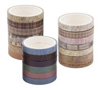 20 Rollos Cinta Adhesiva Decorativa 0.7cm * 3m Autoadhesivo que no Deja Marcas Vintage Washi Tape Set Tela Escocesa Flor Colorido para Manualidades Scrapbooking Journal Planificador Envolver Regalos
