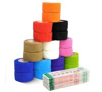 20 Rollos Cinta de Vendaje Autoadhesivas, 2.5cm X 4.5m Elástica Tejidos No Tejidos Vendaje, Vendaje de Protección Deportiva, Transpirable Vendaje Suave para Tobillo Muñeca Esguinces
