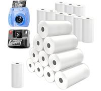 20 rollos de papel térmico para cámara infantil, 57 mm, papel de impresión térmico, papel de impresión de relleno, color blanco, tinta cero, papel de impresión para cámara de impresión instantánea