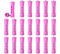 20 rulos de permanentes de 0,75 pulgadas, juego completo de rizadores, rodillos de pelo para mujeres con banda elástica para cabello natural, herramienta de peinado de pelo largo y corto