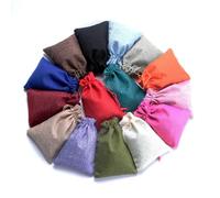 20 saquitos de algodón con cordón, bolsa para joyas, bolsa con cordón de arpillera, bolsas de regalo para bodas, hogar, entregas, manualidades, recuerdos, colores mezclados, 13 x 18 cm