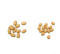 20 señuelos artificiales para pesca de carpa de chufa, flotantes, suaves, para río y lago, gránulos de PVC amarillo, 1,4 cm (hundimiento pequeño)
