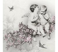 20 Servietten Engelsszene Vintage/Engel/Kinder 33x33cm