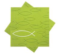 20 Servietten Fisch Grün Kommunion Konfirmation Taufe Deko Tischdeko