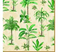 20 servilletas botánica en la selva, árboles, palmeras, bosque natural, decoración de mesa, decoupage, técnica de servilletas, 33 x 33 cm