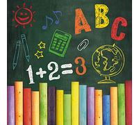 20 servilletas coloridas con ABC para el comienzo del colegio, la escuela, así como para niñas y niños, 33 x 33 cm