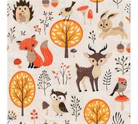 20 servilletas con animales del bosque, servilletas divertidas de animales, zorro, pájaros, búho, ciervo, conejo, otoño, niños, fiesta, decoupage, decoración de mesa, 33 x 33 cm