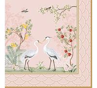 20 Servilletas con diseño de grullas en el paraíso rosa, asiático, animales, decoración de mesa, decoupage, técnica de servilletas, 33 x 33 cm