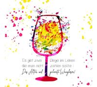 20 servilletas con frases en frases de copas de vino como decoración de mesa. Servilletas de papel con diseño. También para decoupage y decoupage y decoupage (33 x 33 cm)