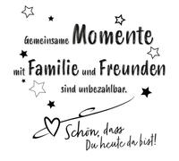 20 servilletas con refranes invaluables momentos como decoración de mesa. Servilletas de papel con diseño con texto en alemán "Familia Amigos", cumpleaños, celebraciones, Navidad, adultos, también