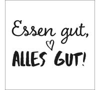 20 servilletas con texto en alemán "Essen gut", "Alles gut", 33 x 33 cm