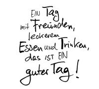 20 servilletas con texto en alemán "Guter Tag - mit Freunde | frase | decoración de mesa 33 x 33 cm