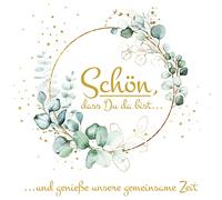 20 Servilletas con texto en alemán «Schön dass Du da bist gold um eucalipto grün weiß für Geburtstag Hochzeit Taufe Kommunion Konfirmation Einlaung und jede Feier Party». Decoración de mesa de boda