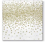 20 Servilletas confeti Oro/Costura/Neutral/atemporal. 33 x 33 cm