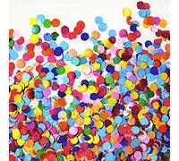 20 Servilletas confeti para Carnaval 25 X25 cm 3 capas, 1/4 plegado a 12,5 x 12,5 cm