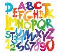 20 servilletas de colores letras y números, escuela, comienzo del colegio, escolar, decoración de mesa, decoupage, técnica de servilletas, 33 x 33 cm