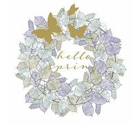 20 servilletas de corona primaveral gris dorado 33 x 33 cm