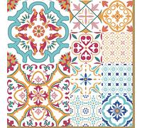 20 Servilletas de diseño de azulejos, decoración de mesa, decoupage, técnica de servilletas, 33 x 33 cm