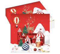 20 servilletas de fiesta de Navidad, servilletas de Navidad para fiestas de Navidad, decoración de vajilla de papel de Navidad, cascanueces rojo de Navidad, papel de parque de atracciones para