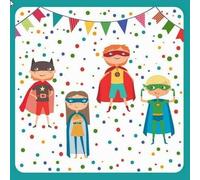 20 servilletas de fiesta de superhéroes como decoración de mesa para cumpleaños infantil para niños 33 x 33 cm