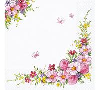 20 servilletas de flores bonitas, 33 x 33 cm