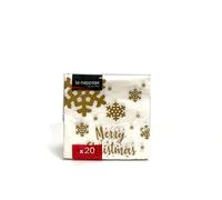 20 servilletas de guata 33 x 33 cm, 3 V Merry Christmas