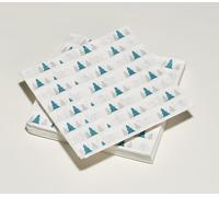 20 servilletas de guata de 33 x 33 cm, 3 capas, color azul y plateado