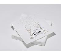 20 servilletas de guata de 33 x 33 cm, 3 capas, Let's Celebrate