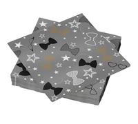 20 servilletas de guata de 33 x 33 cm, 3 capas, pajarita