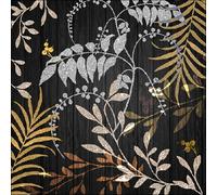 20 servilletas de hojas nobles | hojas | negro | dorado | otoño | servilletas de otoño | invitados | decoración de mesa | decoración | fiesta | celebración | manualidades | decoupage | decoupage |